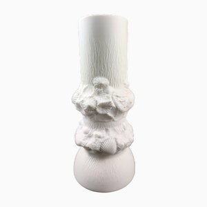 Op Art Biscuit Porcelain Vase from Ak Kaiser, Germany, 1970s