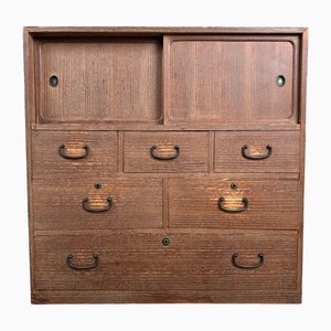 Mueble de almacenamiento Tansu tradicional japonés, años 20
