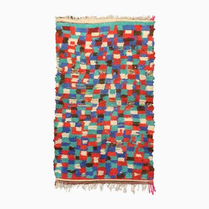 Berber Azilal Multicolored Wool and Cotton Rug