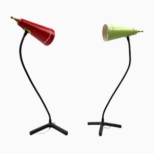 Italienische Mid-Century Tischlampen von Stilnovo, 1950er, 2er Set