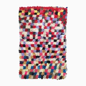 Tappeto berbero vintage in Boucherouite multicolore, anni '80