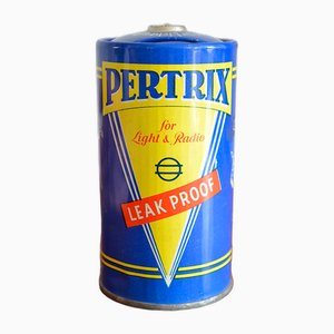 Tirelire Publicitaire Antique en Fer-blanc de Pertrix, 1950s
