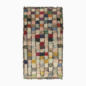 Geometrischer Vintage Boucherouite Teppich, Marokko, 1980er