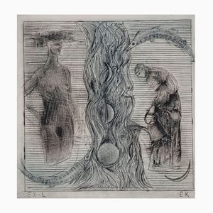 Ewa Kutylak, A River, Mezzotint and Drypoint on Paper, 2012