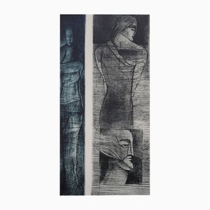 Ewa Kutylak, Orfeo, Mezzotinta e puntasecca su carta, 2004