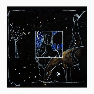Ewa Kutylak, Otoño / Buenas noticias (doble cara), Dibujo en técnica mixta