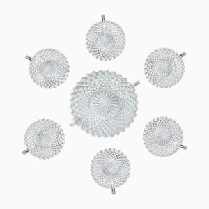 Fruit Salad Crystal Service, 1960s, Set of 7