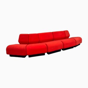 Divano rosso Pop Art di Don Chadwick per Herman Miller, anni '90, set di 5