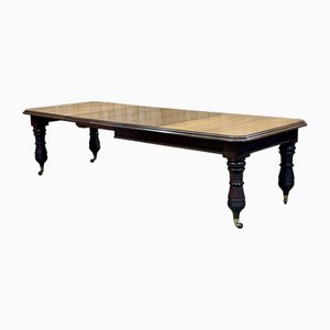 Antique English Crank Table with Three Extensions