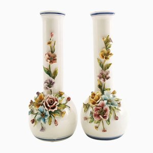Mid-Century Ornaments of Ceramic Vases from Bassano, 1960s, Set of 2