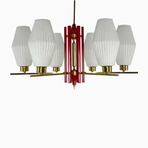 Large Mid-Century Italian Monza Manner Chandelier from Arredoluce, 1950s