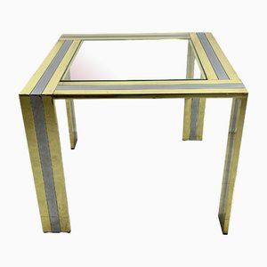 Table Basse en Laiton et Métal Chromé, 1970s