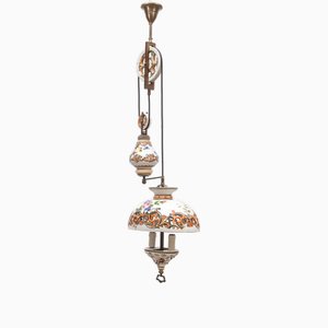 Ceramic Rise-and-Fall Chandelier, 1920s