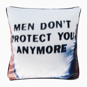 Men Don't Protect You Cushion after Mary McCartney by Henzel Studio
