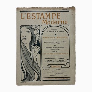 Alphonse Mucha, Cover for l'Estampe Moderne, June 1898, Lithograph