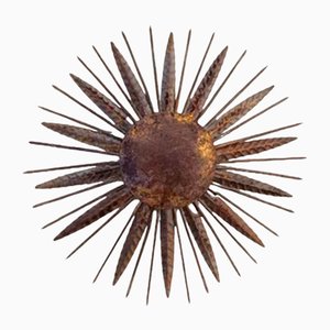 Lampada da parete Mid-Century in ottone
