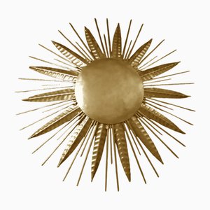 Lampada da parete Mid-Century in ottone