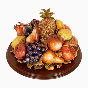 Cesto da frutta in ceramica, Italia, anni '50