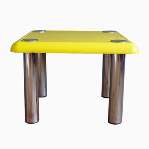 Vintage Yellow Bistro Coffee Table by Joe Colombo for Zanotta