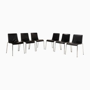 Sedie Liz in pelle di Walter Knoll / Wilhelm Knoll, set di 6