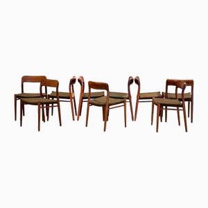 Model 75 Chairs by Niels Otto Møller, Set of 10