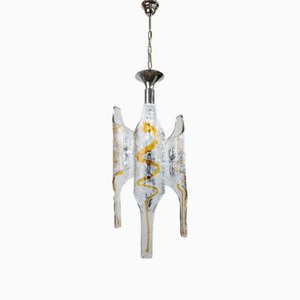 Lampadario vintage in vetro di Murano di Toni Zuccheri per Mazzega, Italia, anni '70