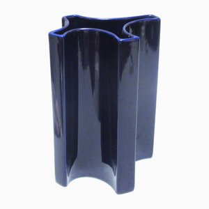 Indigo Vase by Angelo Mangiarotti for Fratelli Brambilla, 1960s