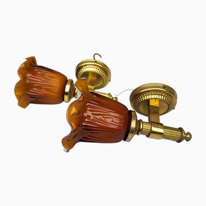 Vintage Brass Wall Lamp, 1970s