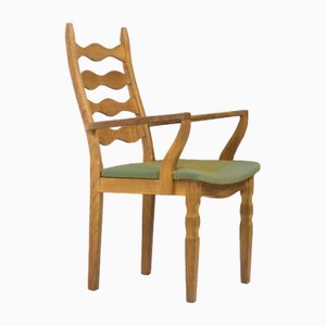 Oak Arm Chair attributed to Henning Kjaernulf for Nyrup Møbelfabrik