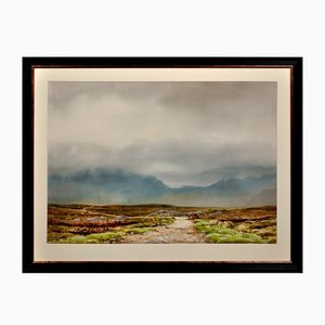 Frank Egginton, The Maamturk Mountains from Recess, Connemara, Ireland, 1970s, Aquarelle & Paper, Encadré