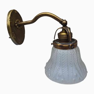 Art Deco Brass Wall Lamp, 1920s