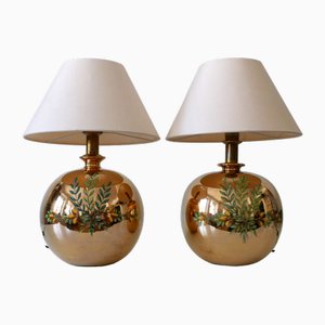 Mid-Century Modern Massive Brass Side Table Lamps by Arte Lumen, 1970s, Set of 2