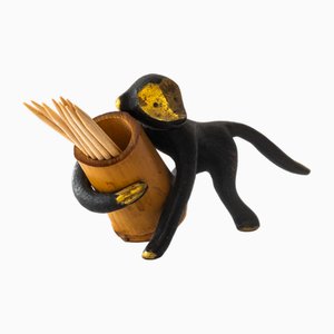 Porte-Cure-Dents avec Singe par Walter Bosse pour Herta Baller, Autriche, 1950s