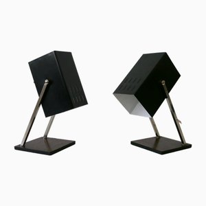 Würfelförmige Mid-Century Tischlampen von Kaiser Leuchten, 1960er, 2er Set