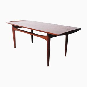Tavolino da caffè vintage in teak di Tove & Edvard Kindt, anni '50
