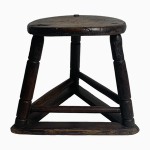 Wooden Cutlers Jewellers Workers Tripod Stool, 1890s