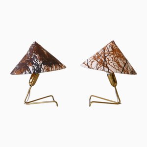 Eel Table Lamps by Rupert Nikoll, Austria, 1952, Set of 2