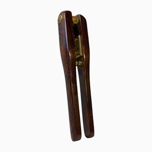 Modern Danish Nutcracker in Rosewood and Brass by Poul Knudsen, 1960s
