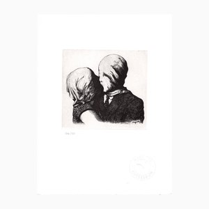 René Magritte, Les Amants (Los amantes), 2003, Aguafuerte y papel