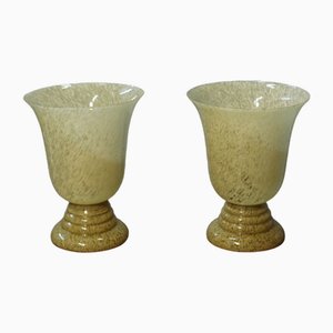 Französische Vintage Art Deco Lampen, 1930er, 2er Set