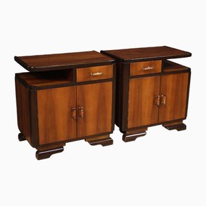 Art Deco Bedside Tables, 1950s, Set of 2