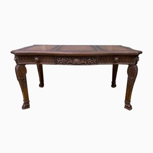 Table à écrire en Acajou Sculpté dans le style de Thomas Chippnedale, 1900