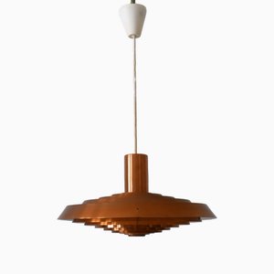 Lámpara colgante de placa de cobre de Poul Henningsen para Louis Poulsen, Dinamarca, 1958