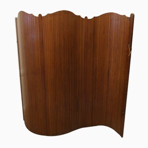 French Self Supporting Vertical Tambour Screen, 1950s