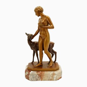 Forest Idyll Bronze by Rudolf Kaesbach, 1915