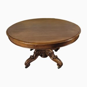 Vintage Table in Walnut with Central Leg