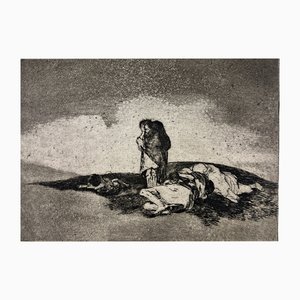 Francisco De Goya, There Is No One to Help Them Original Radierung, 1800s, Etching