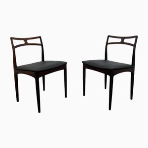 Chaises d'Appoint Modèle 94 en Palissandre et Cuir par J.Andersen pour Christian, Danemark,1960s, Set de 2