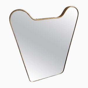 Mid-Century Modern Brass Italian Wall Mirror attributed to Gio Pointi, 1950s