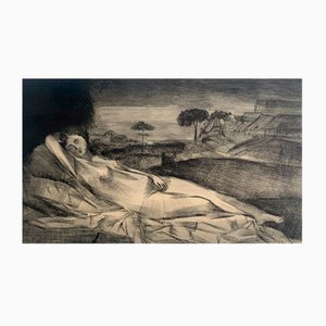 Pawel Zablocki, Giorgione's Venus, 2009, Etching & Paper